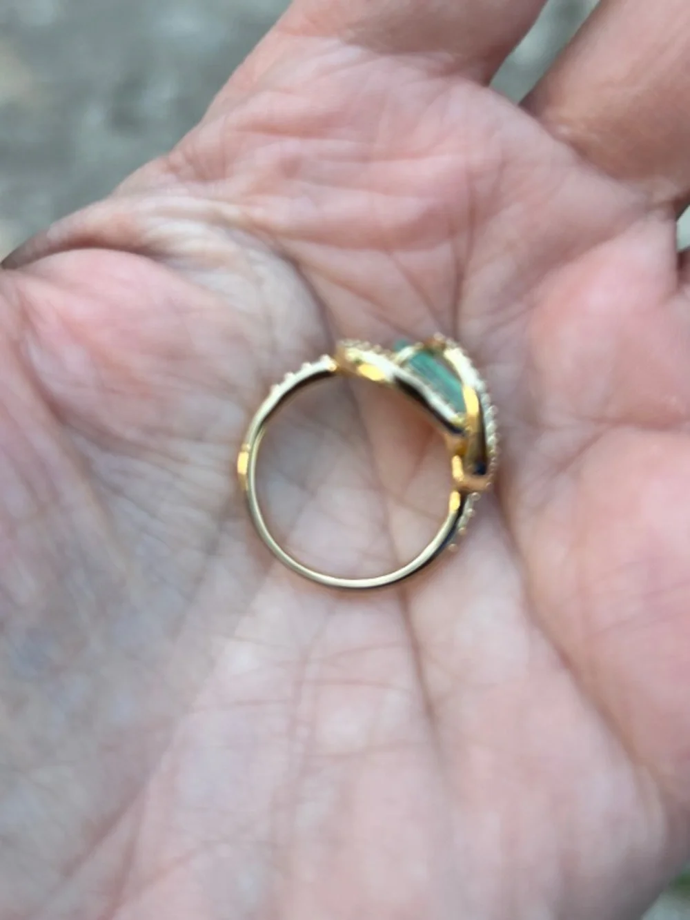 Wrapped then Unwrapped Aquamarine Ring - Picture 4 of 5